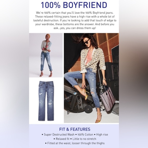 CAbi 100% Boyfriend Distressed Jeans - Style #5884 PO#224115 - Picture 10 of 14